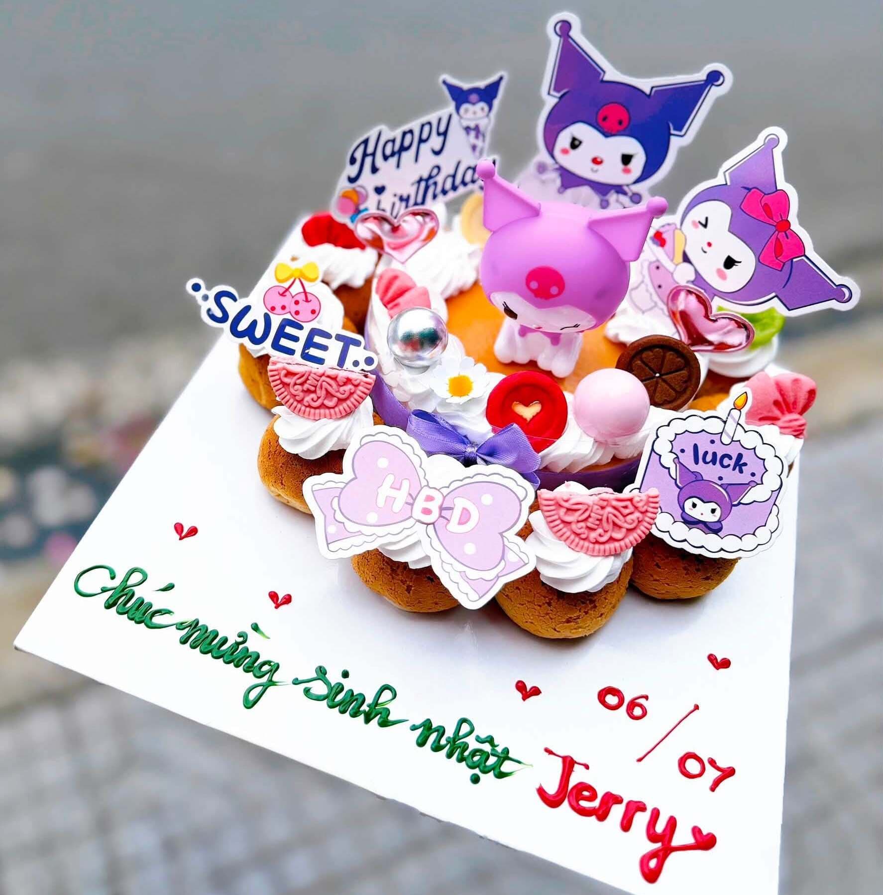 Bánh Sinh Nhật Gato Flan size 14cm và Su Sing