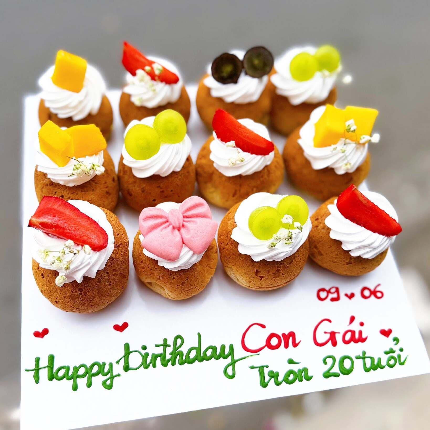 Bánh Sinh Nhật Su Sing trang trí Trái Cây — mẫu 8