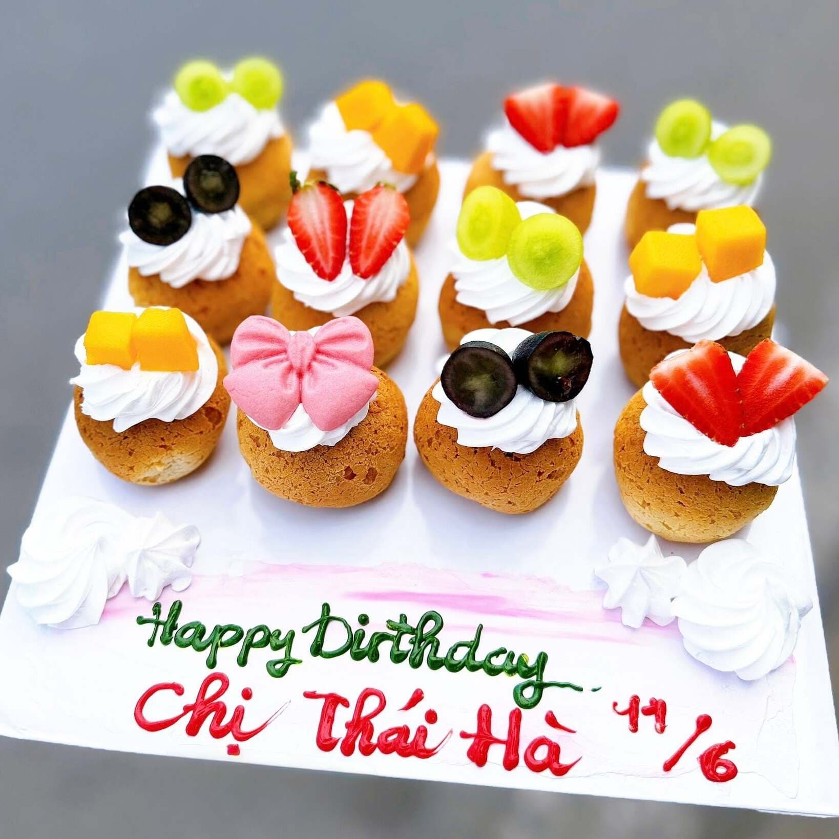 Bánh Sinh Nhật Su Sing trang trí Trái Cây — mẫu 9